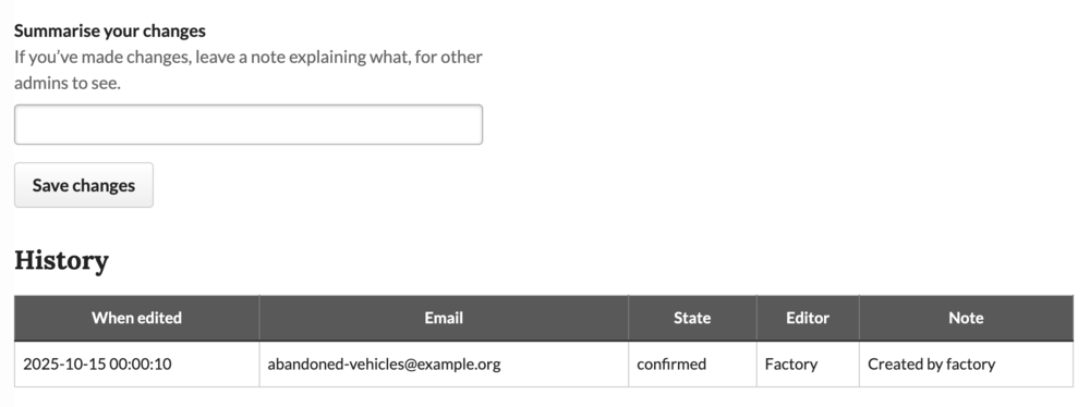 Summarising changes to categories helps build shared knowledge among your team members